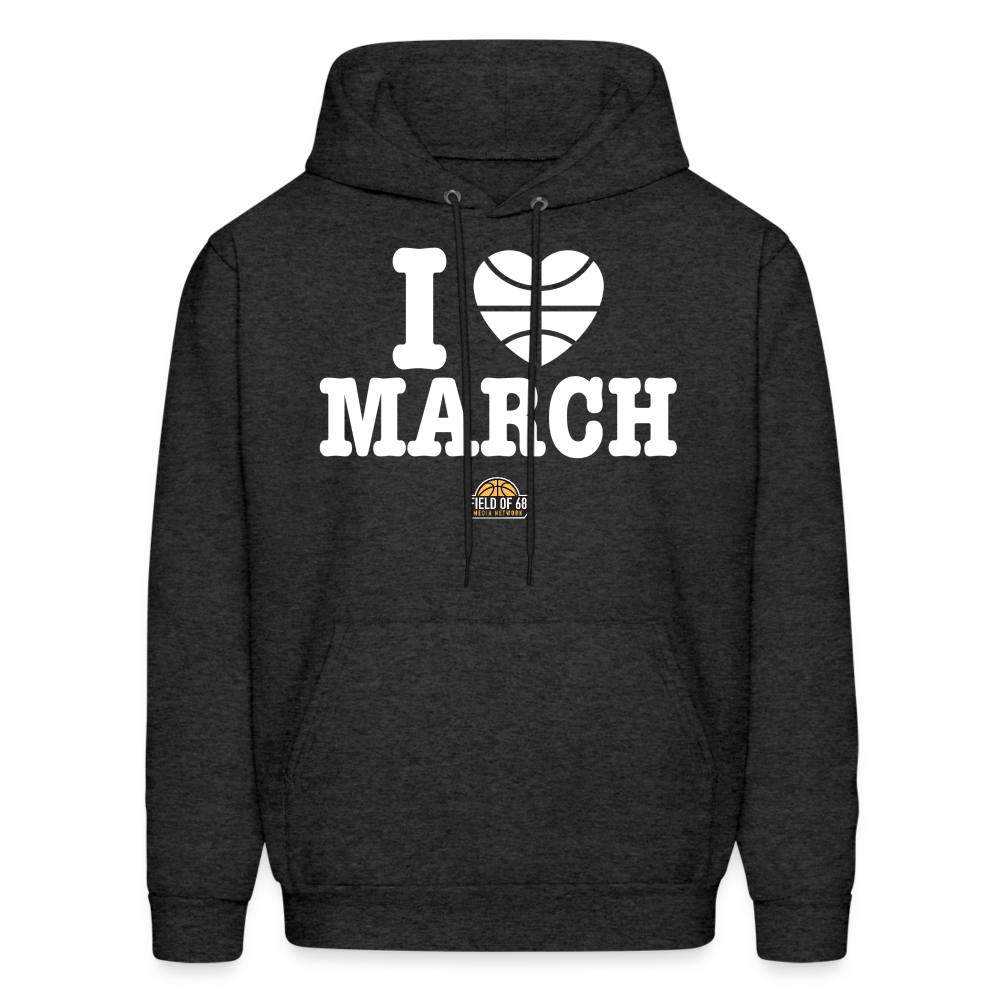 The I Love March Hoodie - charcoal grey