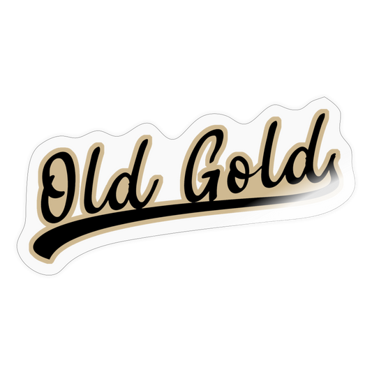 The Old Gold Sticker - transparent glossy