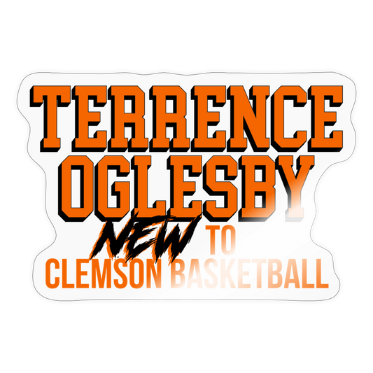 The New To Clemson Basketball Sticker - transparent glossy